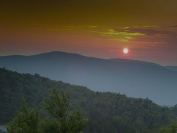 Scenic view of landscape at sunset