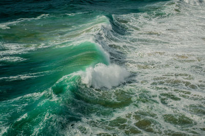 High angle view of waves