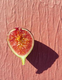 High angle view of fruit on table