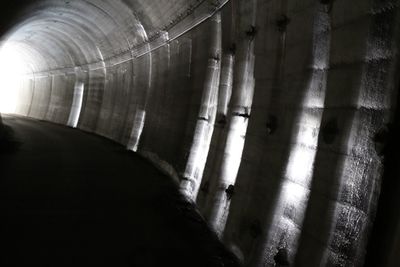 Close-up of illuminated tunnel