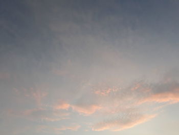 Low angle view of sky at sunset