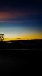 View of road at sunset