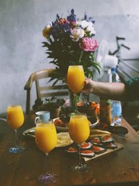 Close-up of fruits on table