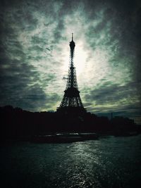 View of river against cloudy sky