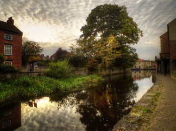 Reflection of clouds in water