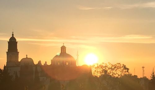 High section of church against sunset