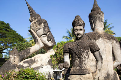 Statue against clear sky