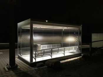 Illuminated lights at night