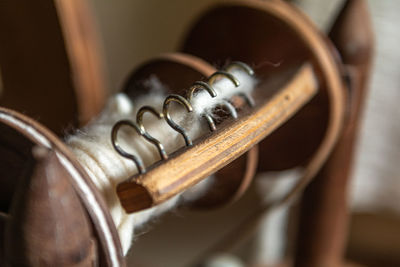 Close-up of machine part