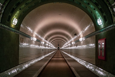 The old st. pauli elbe tunnel in hamburg, germany.