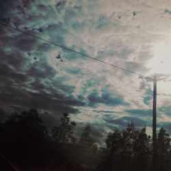 Low angle view of cloudy sky