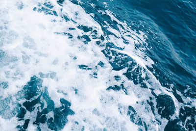 High angle view of swimming pool in sea