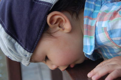 Close-up of cute boy