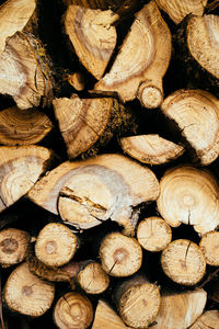 Full frame shot of logs