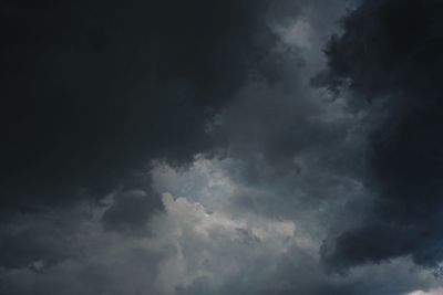 Low angle view of storm clouds in sky