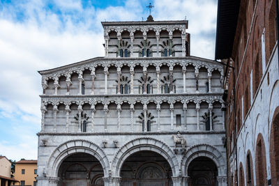 Low angle view of church against sky