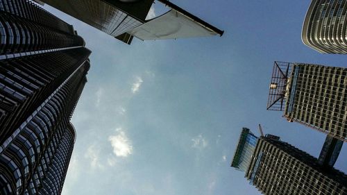 Low angle view of modern building against sky