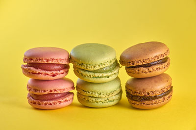 Close-up of cupcakes against white background