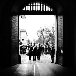 People walking in city