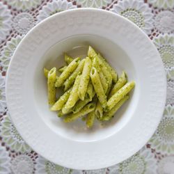 High angle view of food in bowl