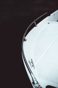 High angle view of car on table against black background