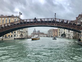 A winter morning on the grand canal in venice, italy