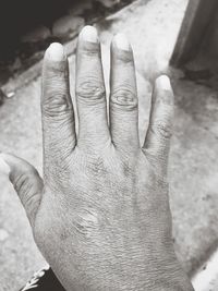 Close-up of human hand