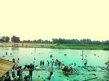 Group of people in water