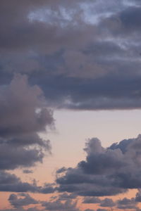 Low angle view of sky during sunset