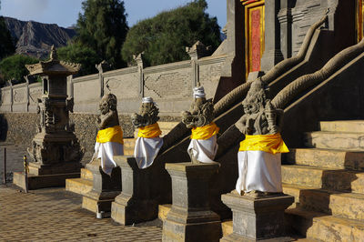 Panoramic view of luhur poten temple bromo tengger semeru national parc