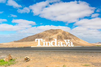 The sacred mountain of tindaya, fuerteventura, spain