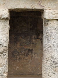 Close-up of wall of old building