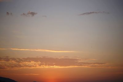 Low angle view of sky during sunset