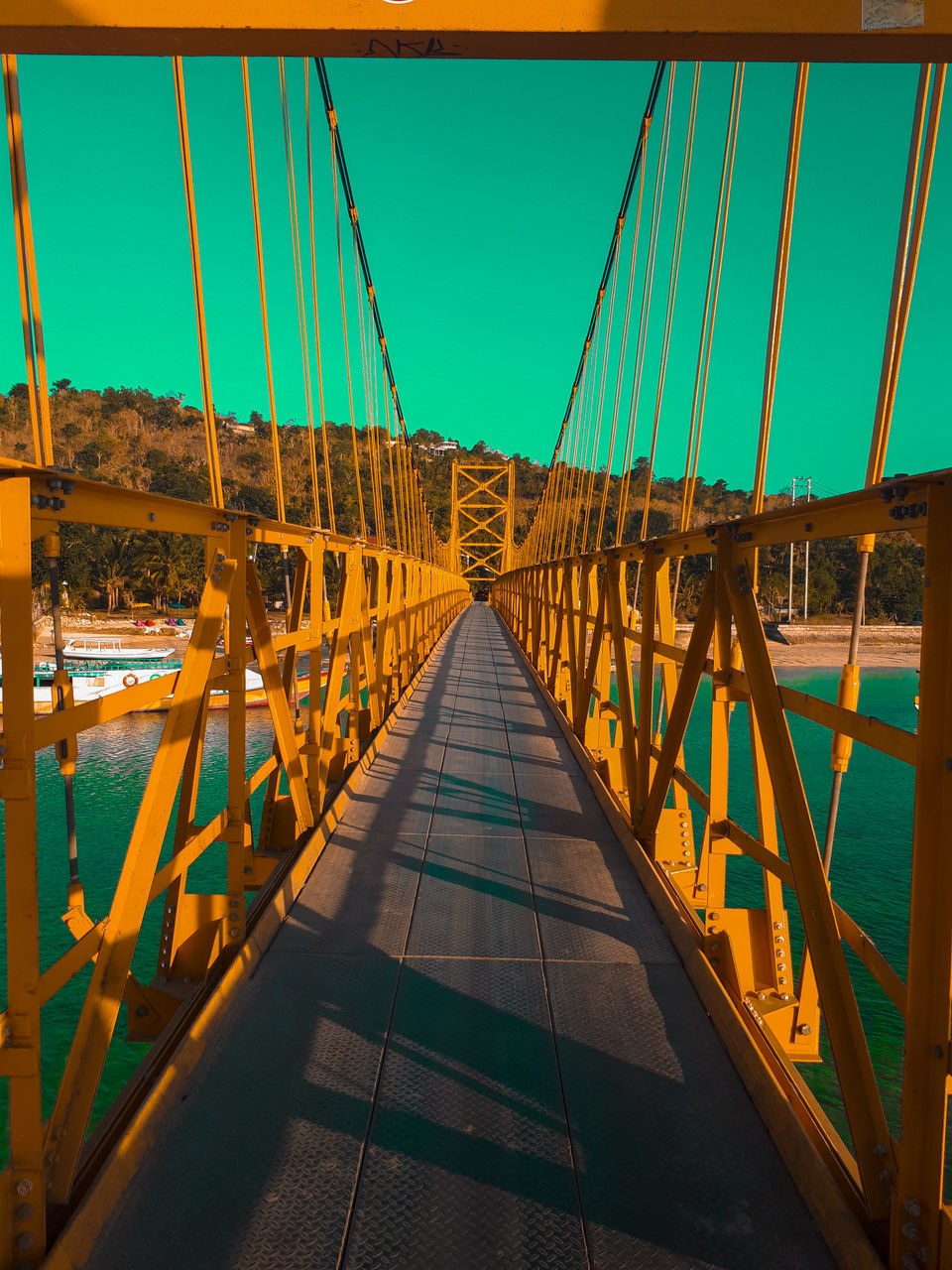 SUSPENSION BRIDGE AGAINST SKY