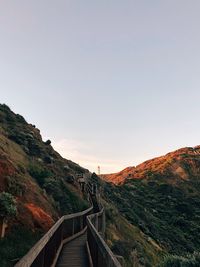 Scenic view of mountains against clear sky