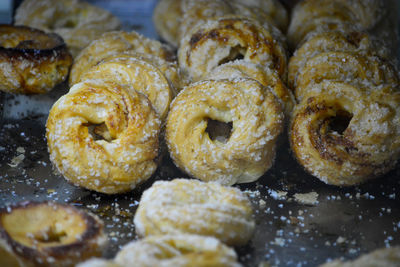 High angle view of cookies in store