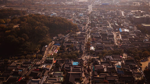 Aerial view of town