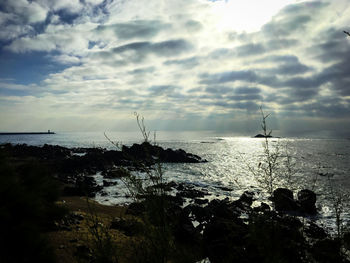 Scenic view of sea against sky