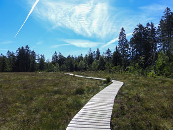 Scenic view of land against sky