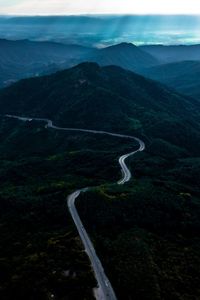 High angle view of landscape against sky