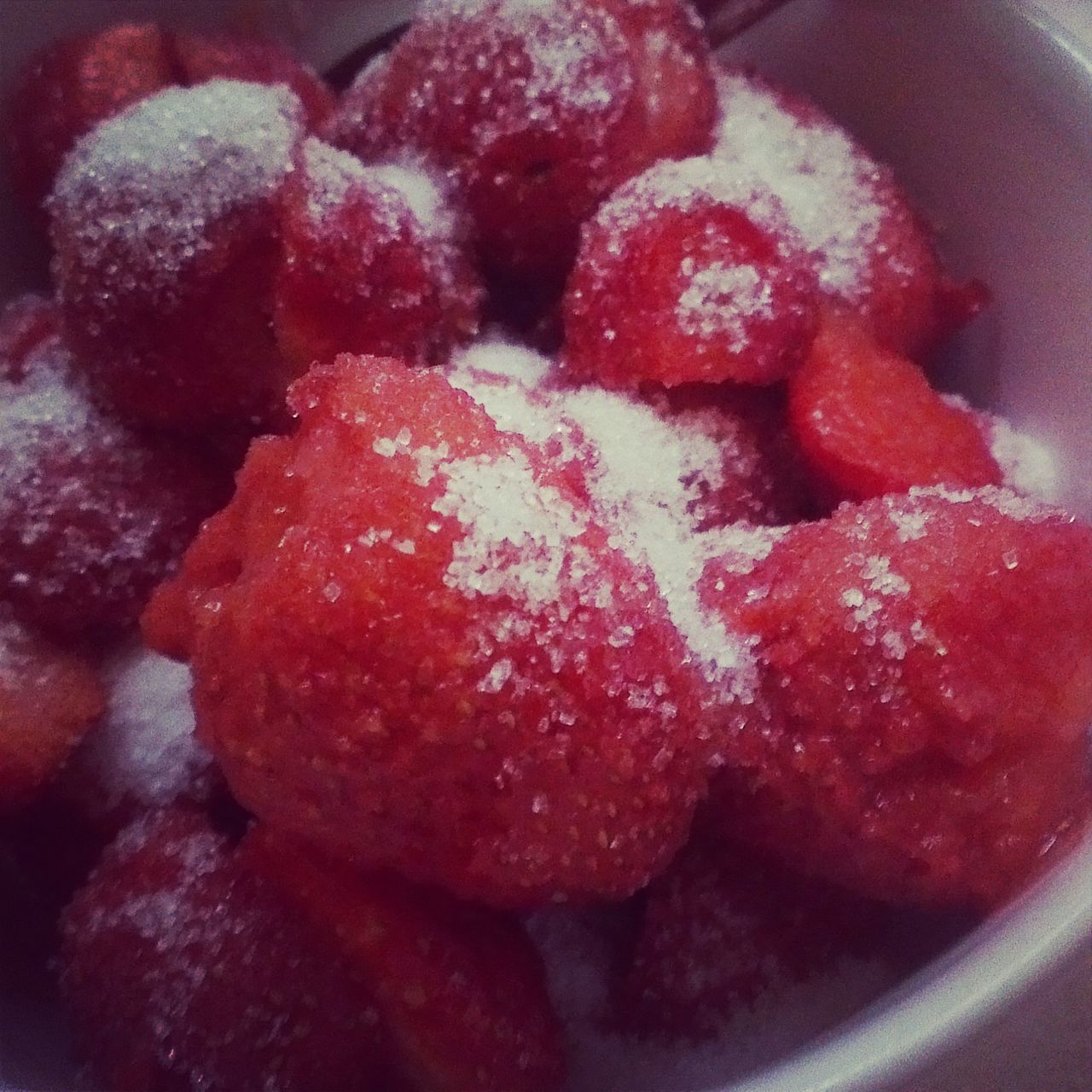 food and drink, food, freshness, indoors, ready-to-eat, healthy eating, still life, indulgence, close-up, red, sweet food, strawberry, fruit, plate, serving size, dessert, temptation, high angle view, bowl