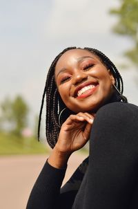 Portrait of a smiling young woman