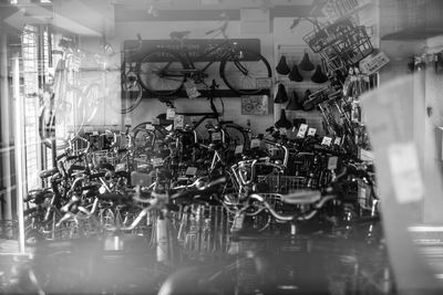 Bicycles in store