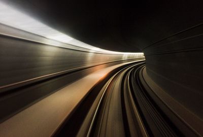 Blurred motion of light trails