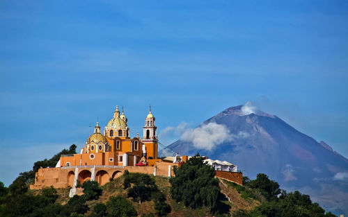 Scenic view of mountains against clear sky