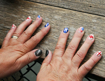 Close-up of hands of a woman