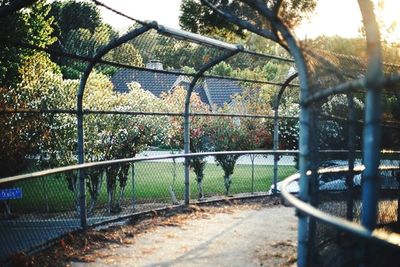 Chainlink fence against sky