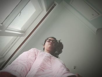 Low angle view of woman