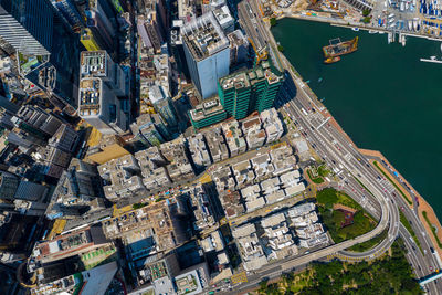 High angle view of cityscape