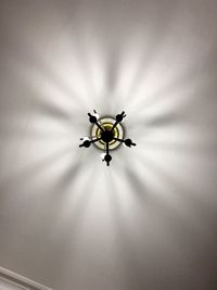High angle view of illuminated lamp